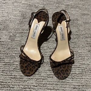 Jimmy Choo Brown Leopard Sandals